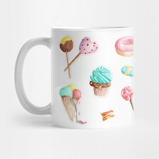 Colorful candies in watercolor Mug